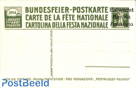 Postcard 5c, Bundesfeier, Pestalozzis Gattin, Entwertet
