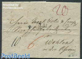 Folding letter from Switzerland to Wohlen, Germany