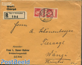 Registered envelope from Bern