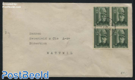 Letter with 4 5+5c stamps