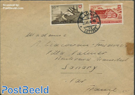 Envelope from Zwitserland to France