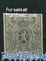 1c Greyblack, imperforated