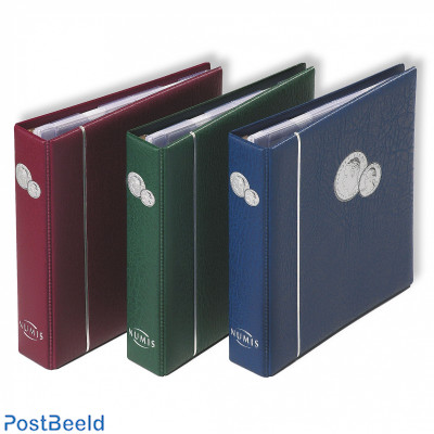 Leuchtturm Numis Coin Album - Blue with 5 pocket sheets