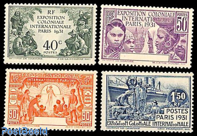 Colonial exposition 4v, without Country names