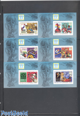 Football winners 6 s/s, imperforated, gold overprints