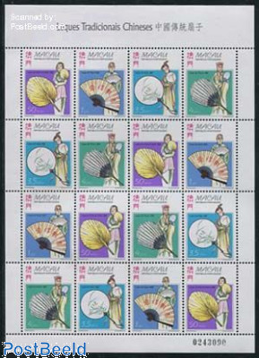Tradional fans minisheet