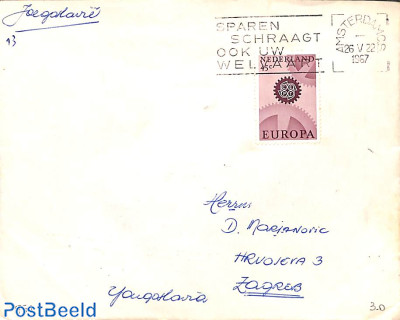 45c, Europa normal paper on cover