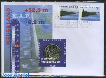 ECU letter N.A.P. (windmill on coin)