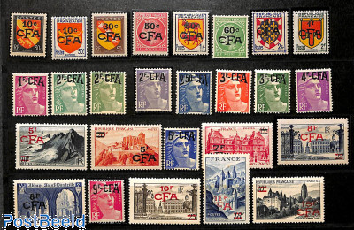 Definitives, French stamps overprinted CFA 26v