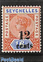 12c, Type II, Stamp out of set