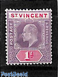 1p, WM mult-Crown-CA, Stamp out of set