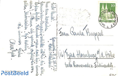 Postcard with prom. postmark Olympic winter games Garmisch Partenkirchen