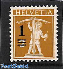 1c on 2c, Stamp out of set