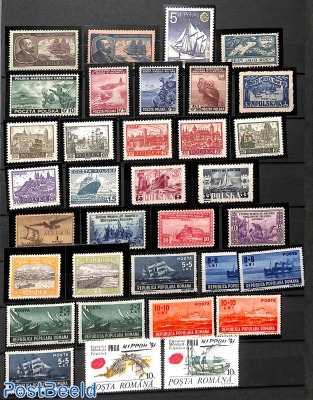 Lot ships on stamps, mostly stamps out of sets **/*