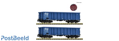 2-piece set: Open goods wagons, NS