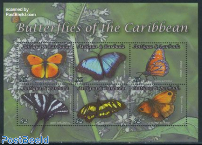 Butterflies of the Caribbean 6v m/s