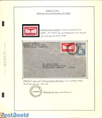 2 album pages with airmail covers