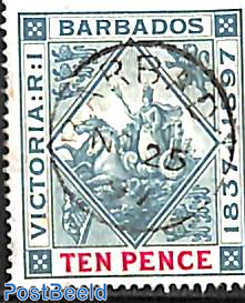 10 pence, used