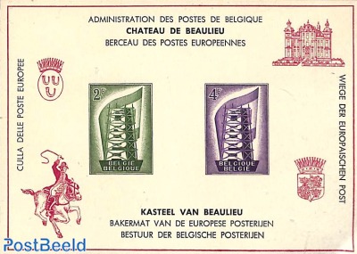 Special sheet Europa 1956 (not valid for postage)