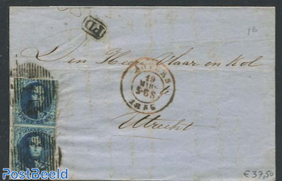Folding letter from Antwerpen to Utrecht. See Anvers mark.
