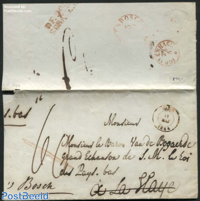 Letter from Gand to s-Gravenhage, forwarded to s-Hertogenbosch