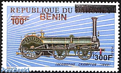 locomotive crampton, overprint