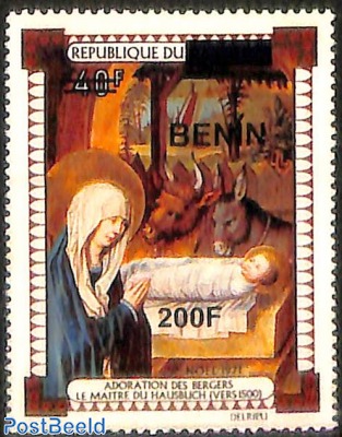 delrieu, adoration of the shepherds the master of the hausbuch, overprint