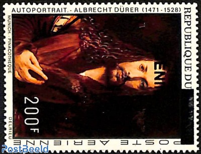 selfportrait of albrecht dürer, overprint