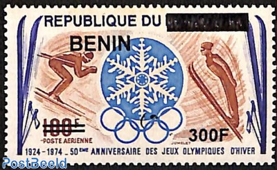  fiftieth anniversary of olympic games hiver, overprint