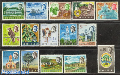 Overprints on Seychelles stamps 15v