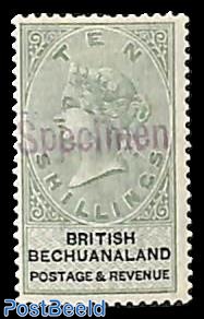 10sh, Bechuanaland, SPECIMEN