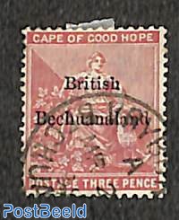 3d, Bechuanaland, stamp out of set