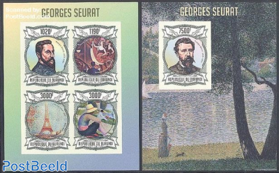 Georges Seurat 2 s/s, imperforated