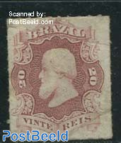 20R brown-lilac, unused hinged, fold on top