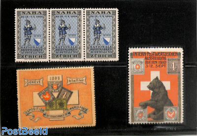 Lot with seals, Stamp expositions