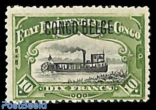 10fr, Stamp out of set, almost without gum