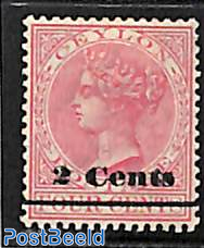 2 Cents on 4c, Stamp out of set