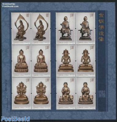 Buddha statues minisheet