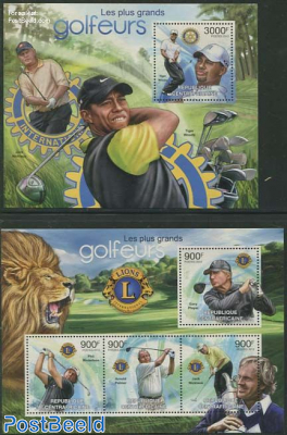 Great Golfers, Lions Club, Rotary Club 2 s/s