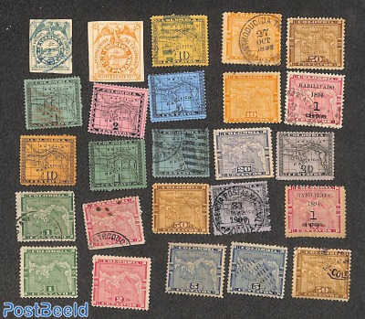 Lot classic Colombia */o, mainly map stamps
