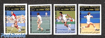 TEnnis, Olympic winners 4v, imperforated