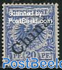 German Post, 20Pf, diagonal overprint