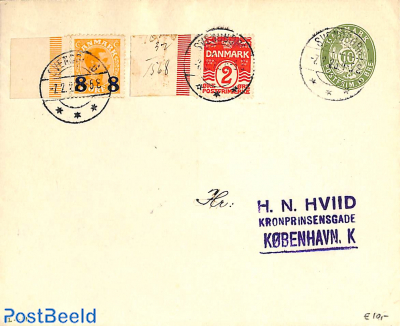Envelope 10o, uprated from SVENDBORG to Copenhagen