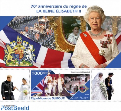 70th anniversary of the reign of Queen Elizabeth II (Coronation of Elizabeth II) [s/s 1000FD]