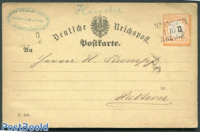 Card from Hannover with 1/2 Groschen stamp