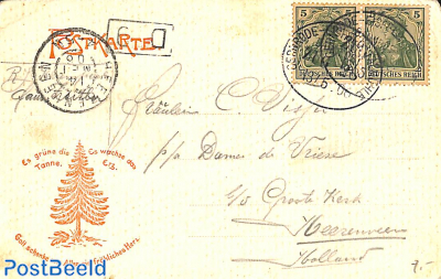 Postcard to Holland, Railway Postmark GERNRODE-EISFELD