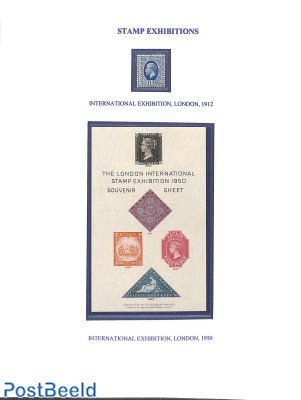 Promotional seals London 1912+1950