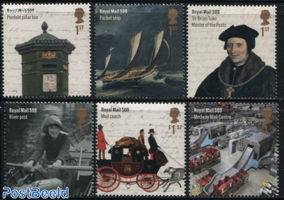 500 Years Royal Mail 6v