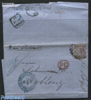 Letter from London to Coblenz (D)