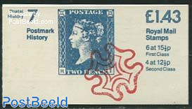 Def. booklet, Postmark history, Selvedge left